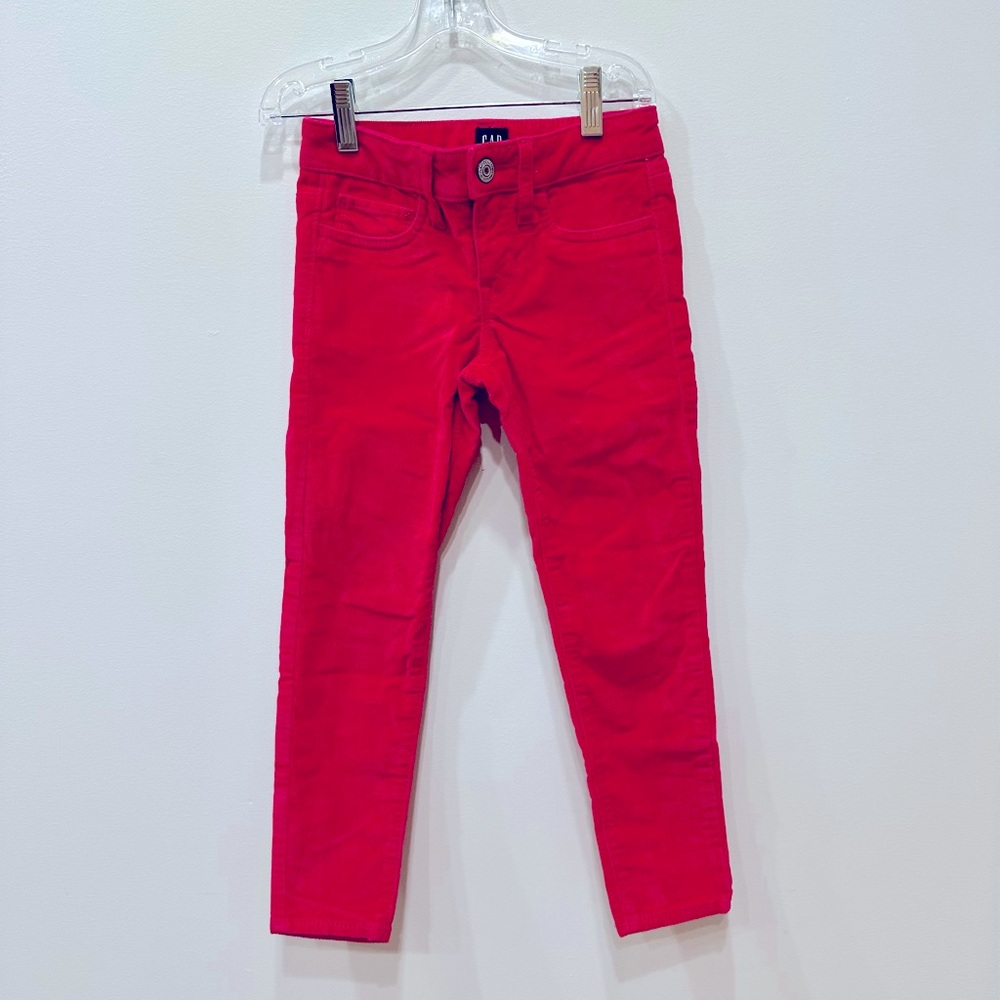 Girls GAP denim dark pink stretch jegging corduroy pants. Size 6